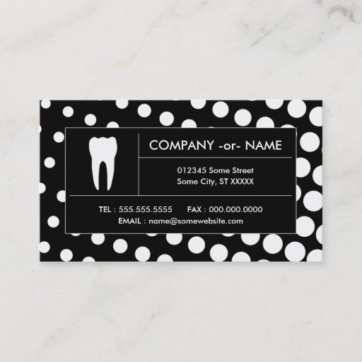 Customizable halftone dental office business card templates