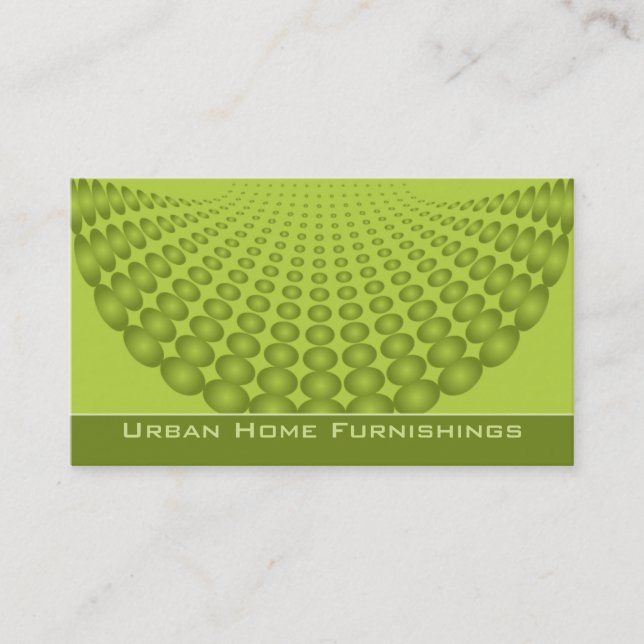 Halftone Designer Lime Business Card (Front)