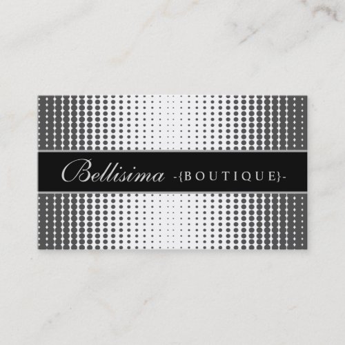 Halftone Dots Ebony Business Card