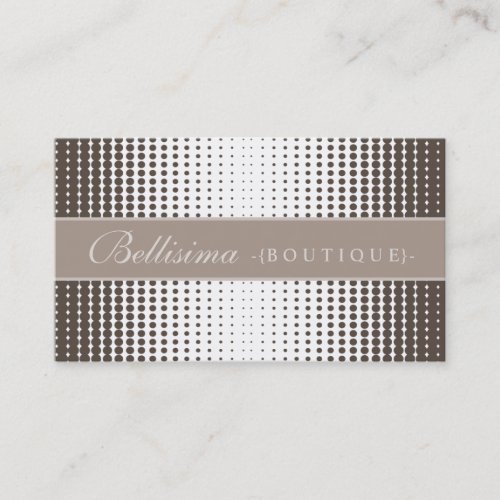 Halftone Dots Mocha Business Card