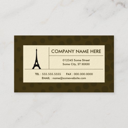 halftone eiffel tower business cards
