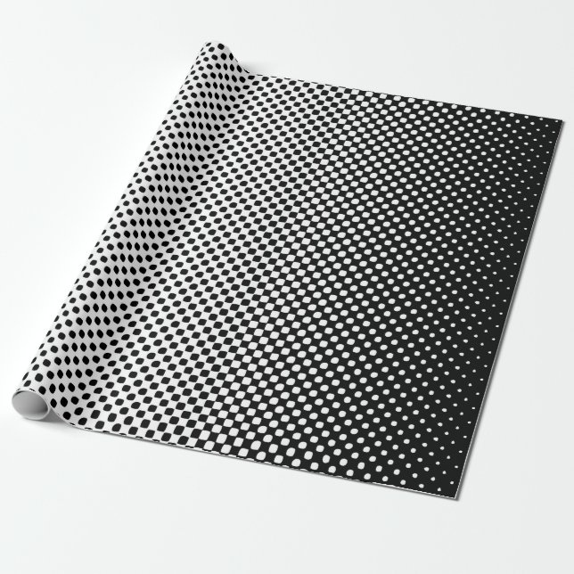 Halftone Gradient Wrapping Paper (Unrolled)