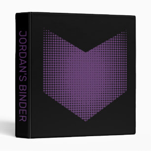 Halftone Hawkeye Symbol 3 Ring Binder