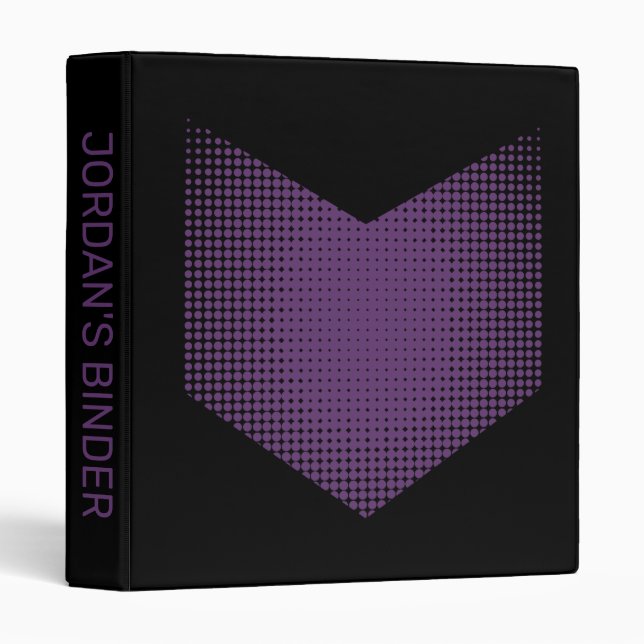 Halftone Hawkeye Symbol 3 Ring Binder (Front/Spine)
