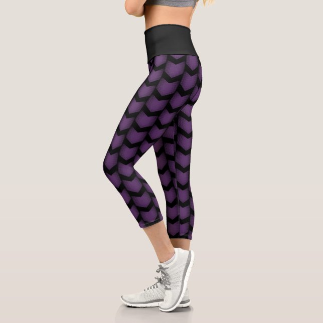 Halftone Hawkeye Symbol Capri Leggings (Left)
