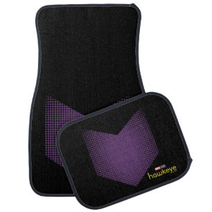 Halftone Hawkeye Symbol Car Floor Mat