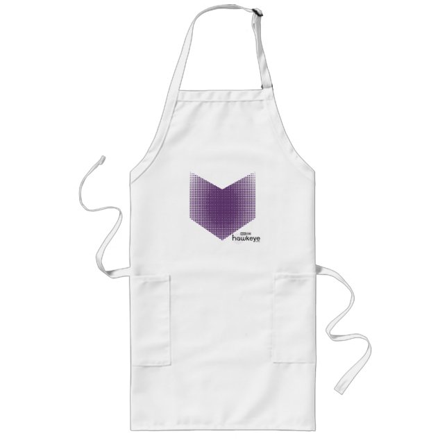 Halftone Hawkeye Symbol Long Apron (Front)