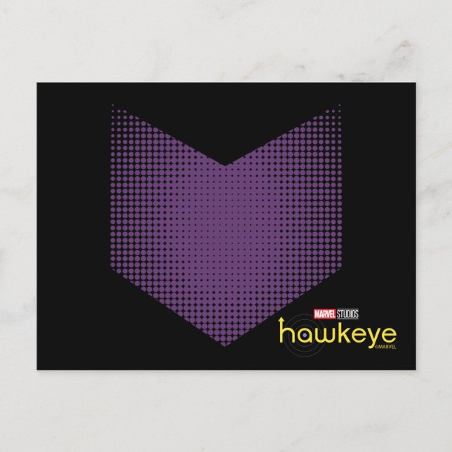 Halftone Hawkeye Symbol Postcard (Front)