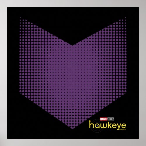 Halftone Hawkeye Symbol Poster