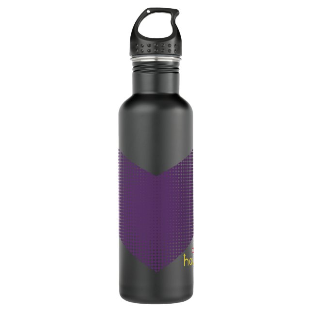 Halftone Hawkeye Symbol Stainless Steel Water Bottle (Front)