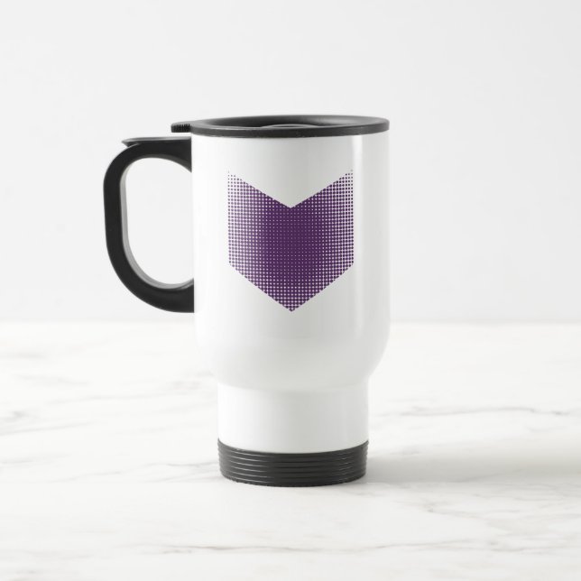 Halftone Hawkeye Symbol Travel Mug (Left)