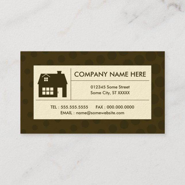 halftone home business card (Front)