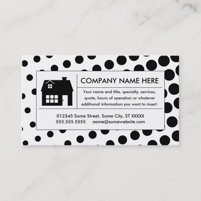 halftone home business card (Front)