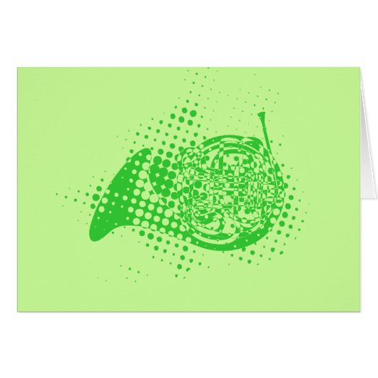 Halftone Horn Cards (Front Horizontal)