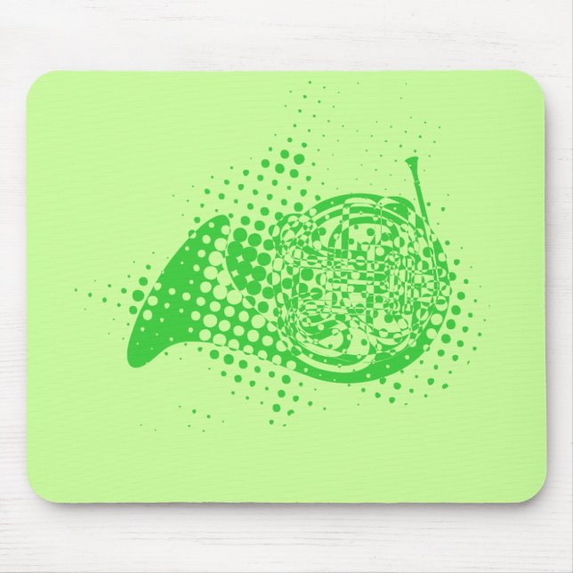 Halftone Horn Mouse Pad (Front)