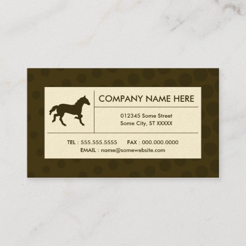 halftone horse business card template