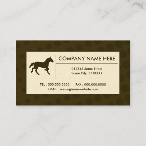 Customizable halftone horse business card template