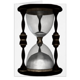 Halftone Hourglass Sand Timer Cards