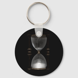Halftone Hourglass Sand Timer Keychain