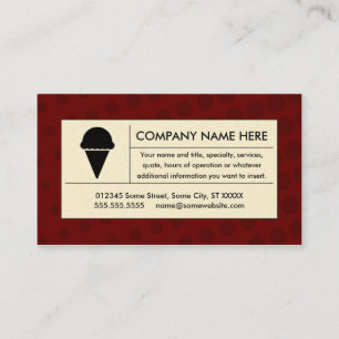 halftone ice cream business card