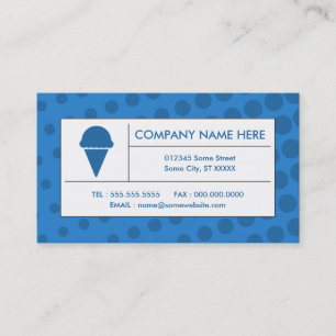 halftone ice cream business card