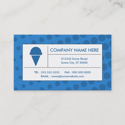 halftone ice cream business card