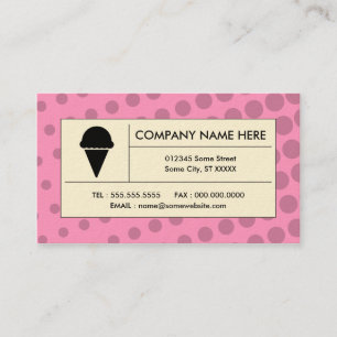 halftone ice cream business card