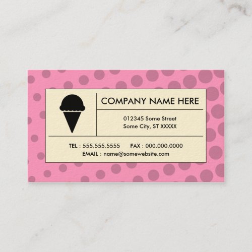 halftone ice cream business card templates
