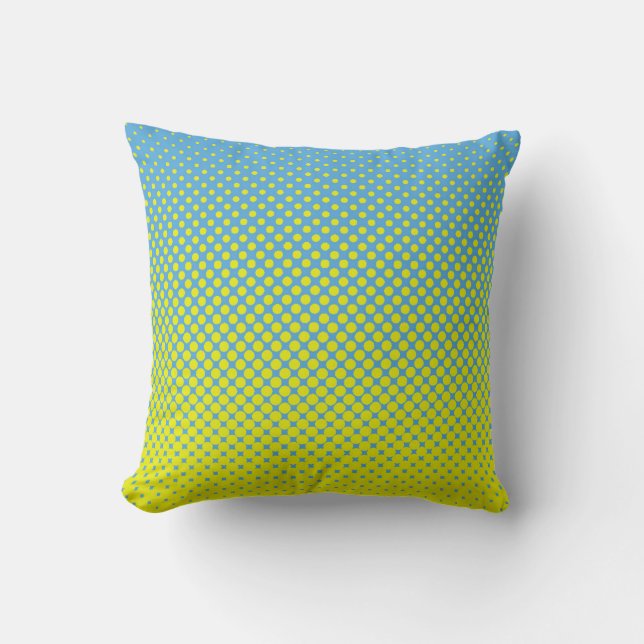 Halftone illustrationpop, art, pattern, comic, gra throw pillow (Front)