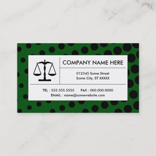 Customizable halftone justice scale business cards