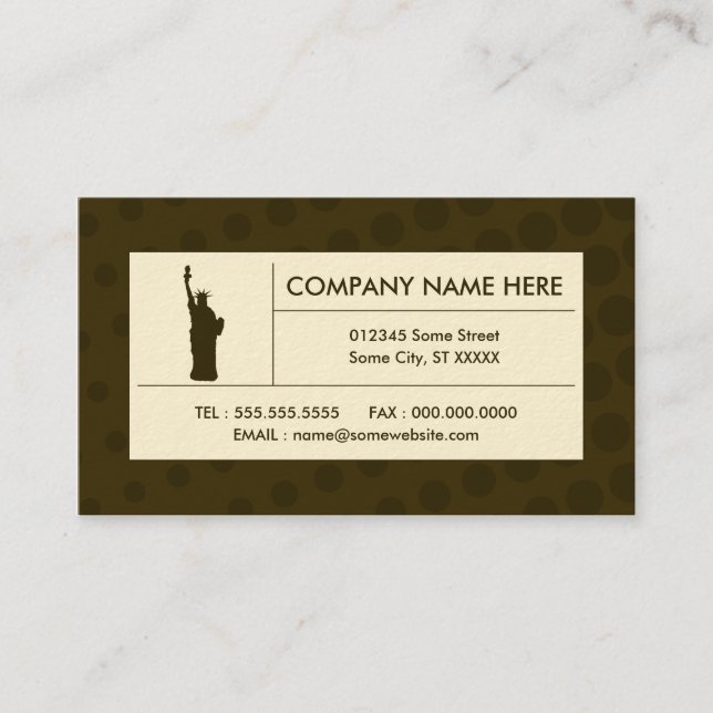 halftone liberty business card (Front)