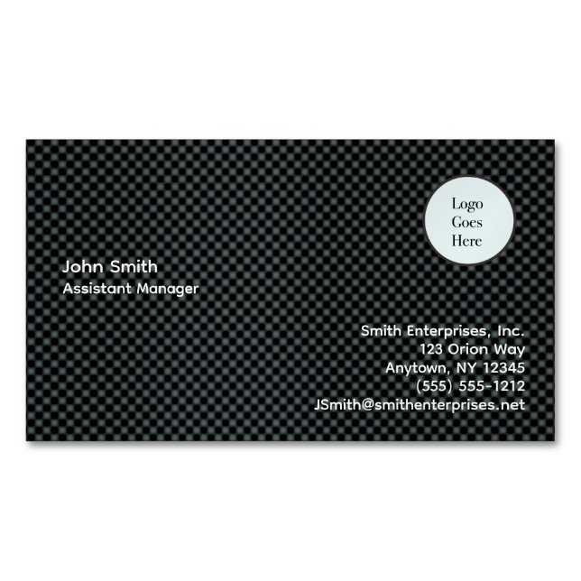 Halftone Logo Information Company Business Magnet (Front)