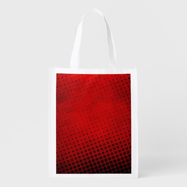 Halftone pattern background grocery bag (Front)
