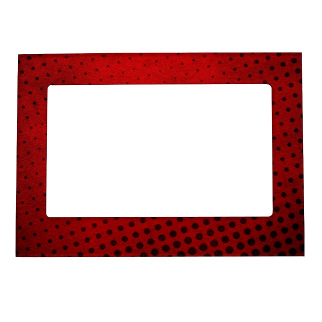 Halftone pattern background magnetic photo frame (Front)