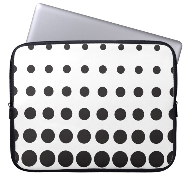 Halftone pattern dot modern retro laptop sleeve (Front)
