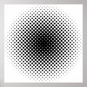 Halftone pattern dot modern retro poster
