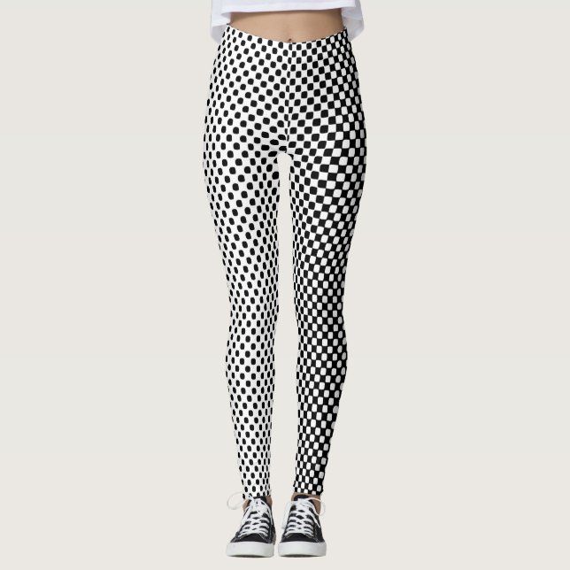 Halftone Pattern Gradient Leggings (Front)