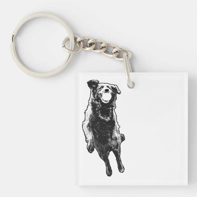 Halftone play spark keychain (Front)
