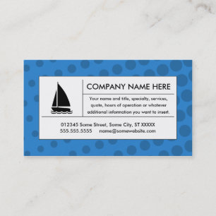 halftone sailing business card