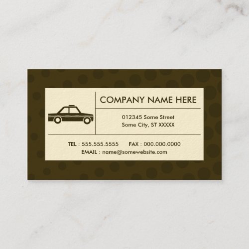 halftone taxi cab business card templates