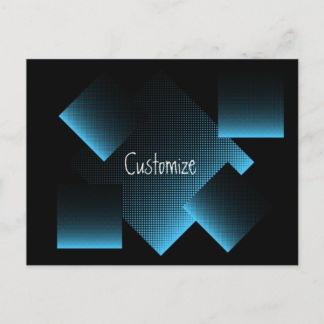 Halftone Vector Diamond Pattern Thunder_Cove Postcard (Front)