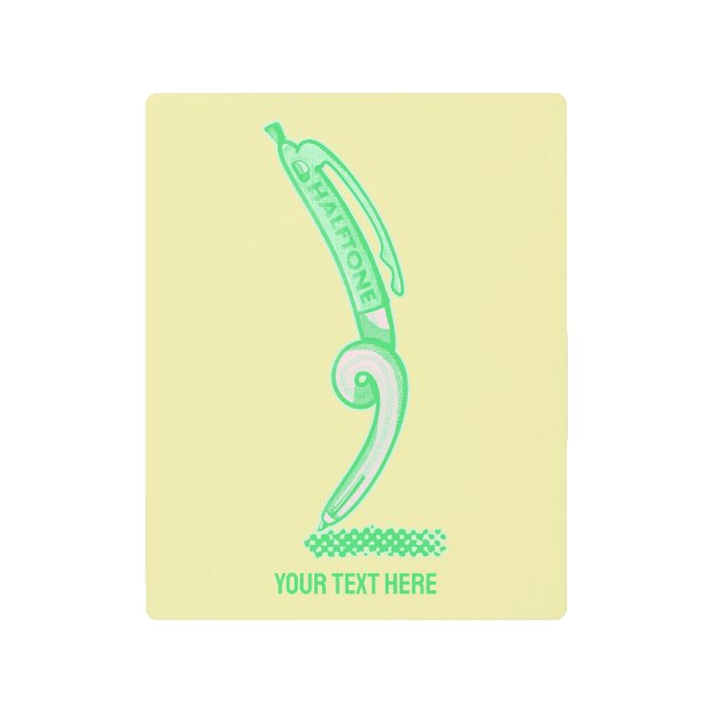 Halftones green pen pop art (Front)