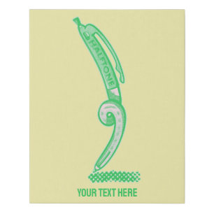 Halftones green pen pop art faux canvas print