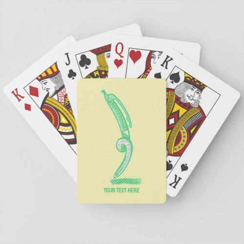 Halftones green pen pop art poker cards