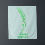 Halftones green pen pop art tapestry<br><div class="desc">A cartoon illustration of a green ballpoint pen drawing halftones. The pen says halftone on it. A design for anyone who loves retro style poster and comic art.</div>