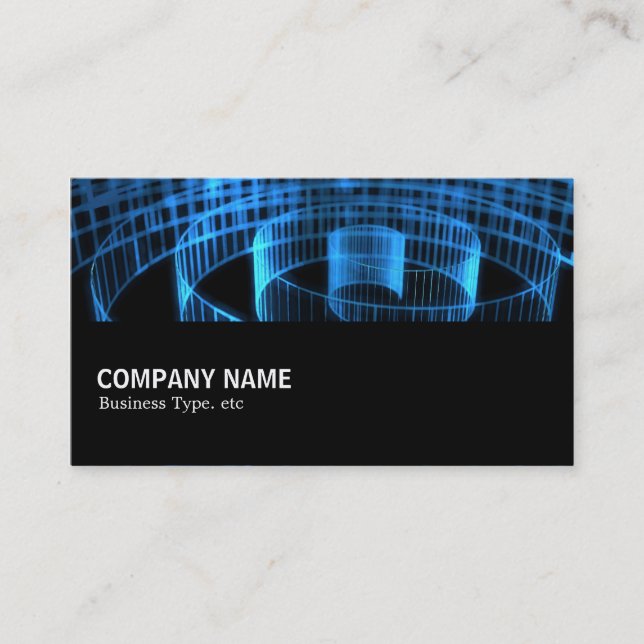 Halfway 028 - Blue Spiral Business Card (Front)