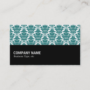 Halfway 061 - Moss Green Damask Business Card