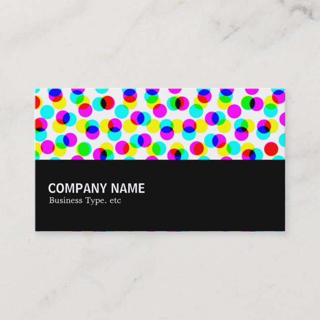 Halfway - Color Halftone Pattern Business Card (Front)