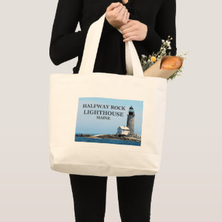 Halfway Rock Lighthouse, Maine Jumbo Tote Bag
