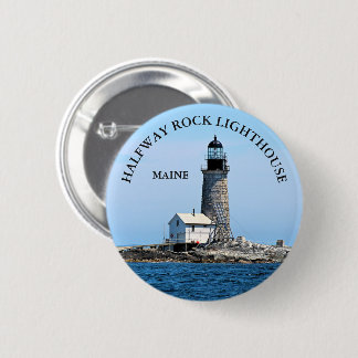 Halfway Rock Lighthouse, Maine Round Button